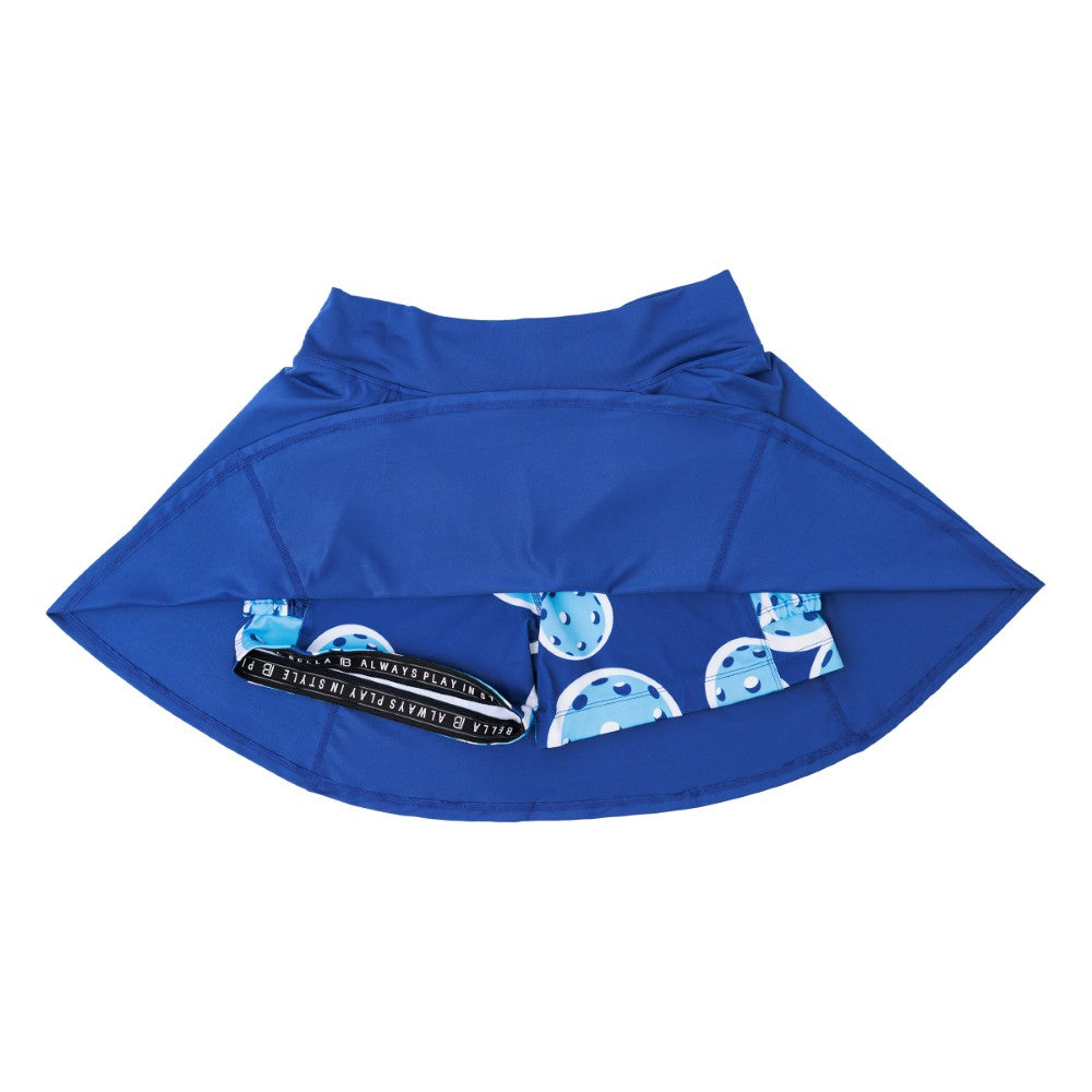 Falda pantalón Bella Aline de pickleball en color azul marino con doble rebote