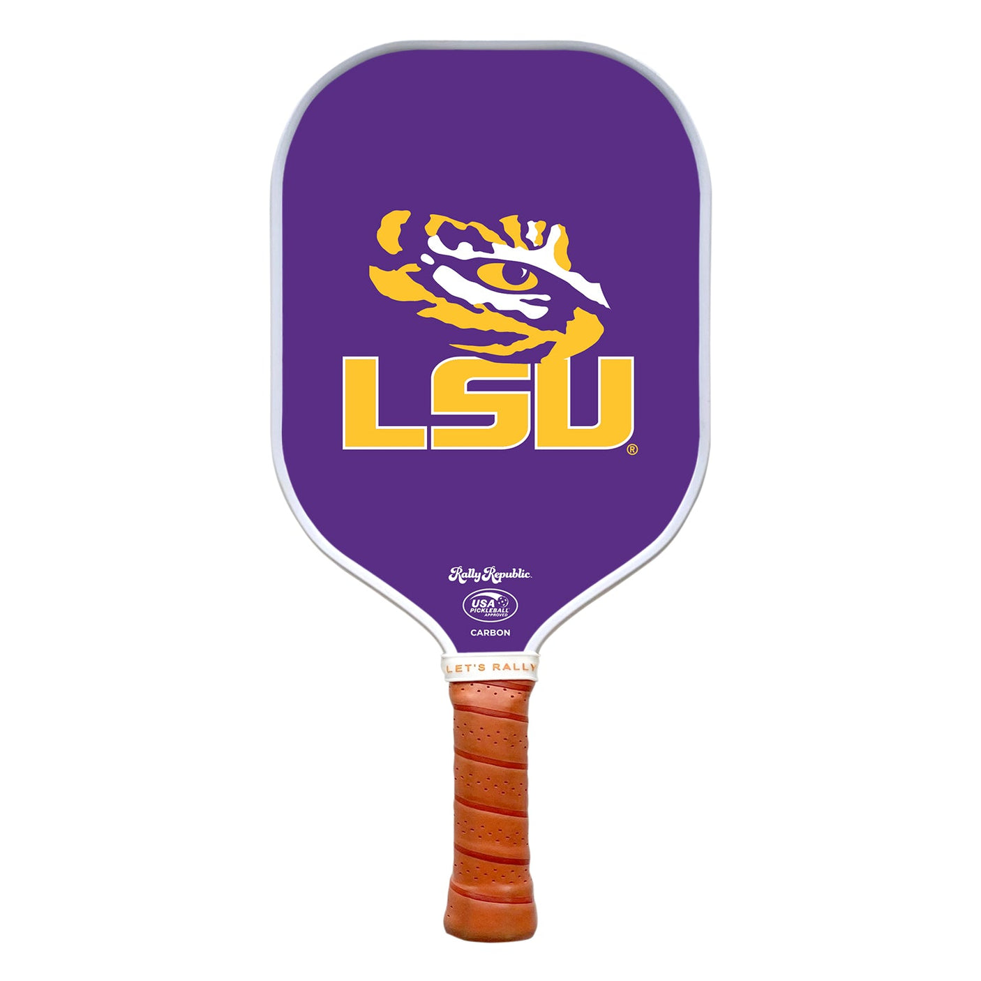 Rally Republic PIckleball Paddle - LSU Tigers Purple Gold LSU Mark
