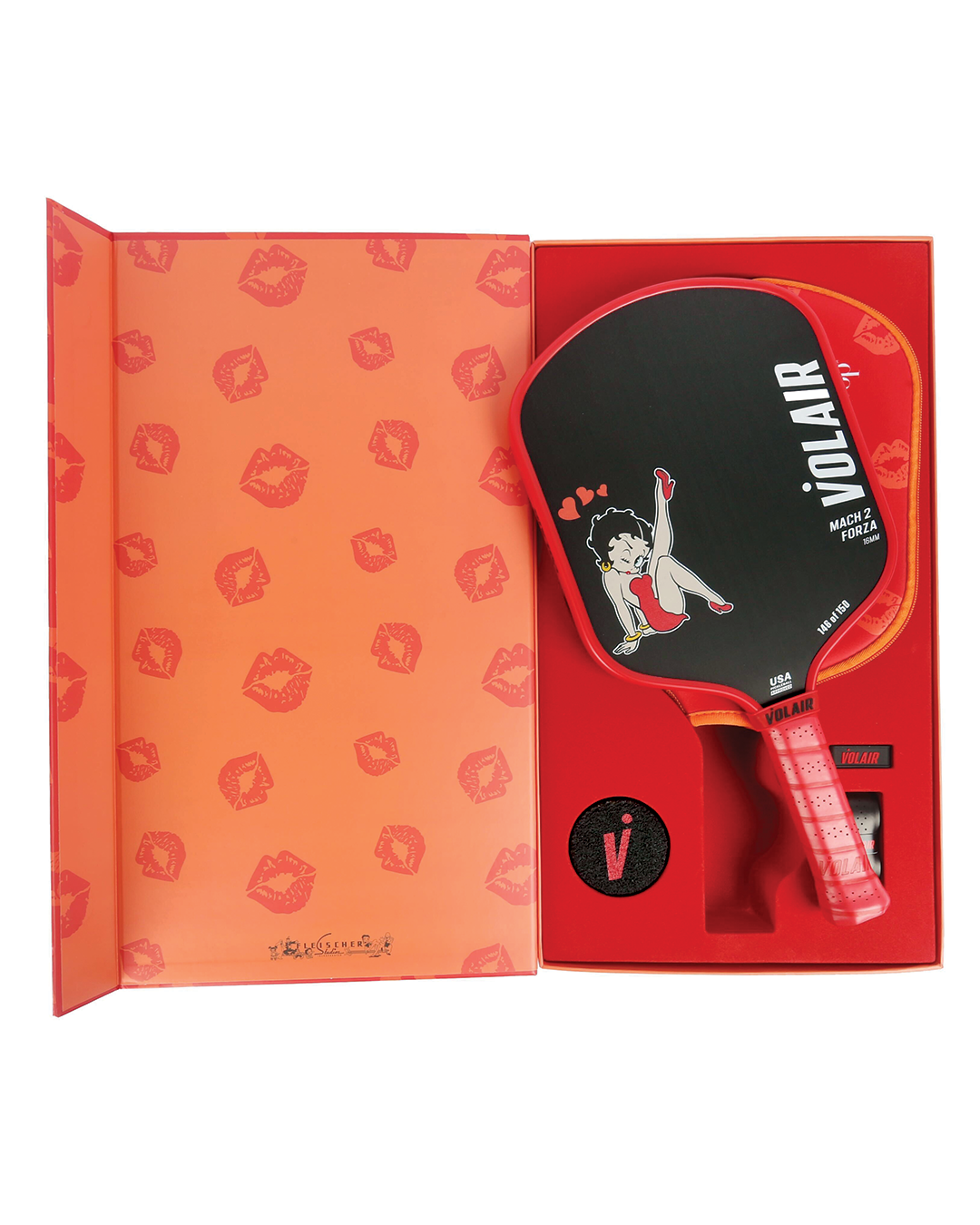 Volair Pickleball Mach 2 Forza Pala de Pickleball 16mm: Betty Boop "Atrevida"