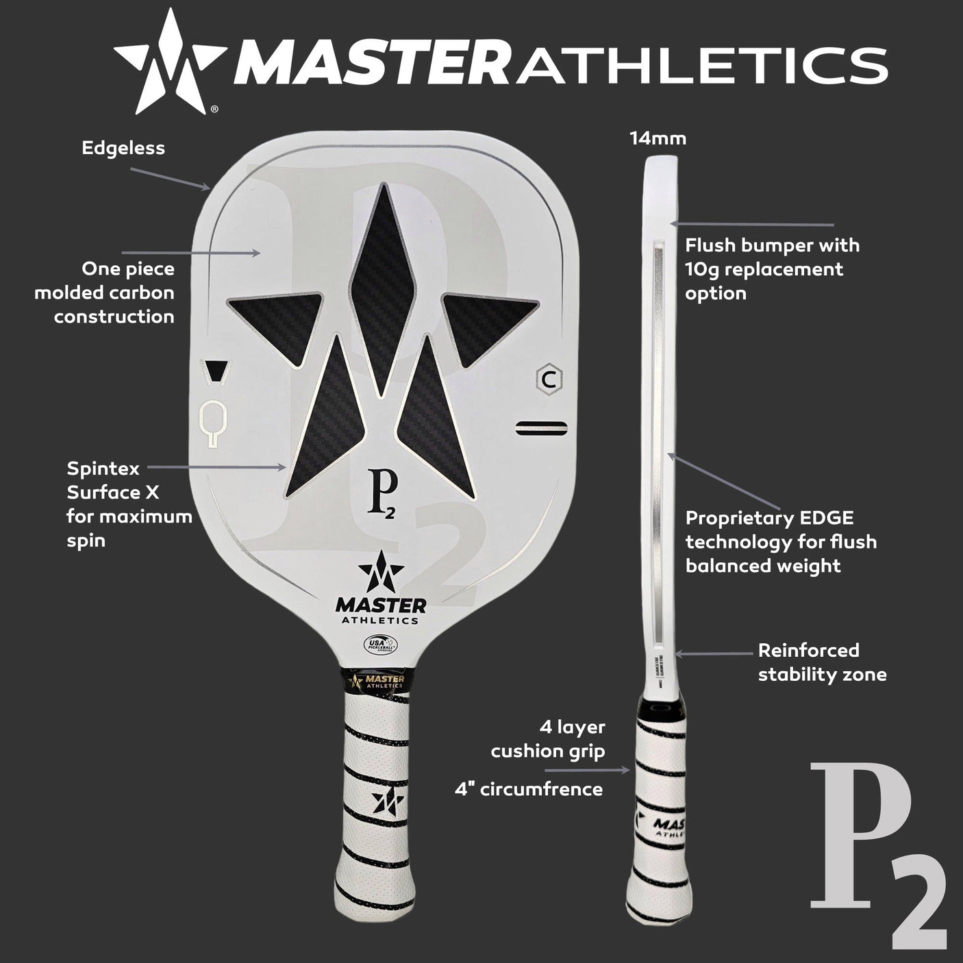 Master Athletics P2 Pickleball Racket