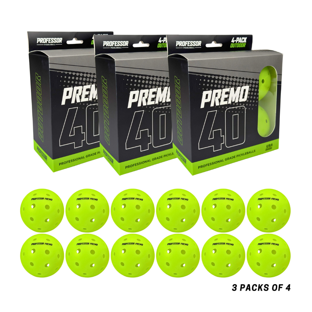 Professor Pickleball Outdoor Balls PREMO40 | Pro-Grade