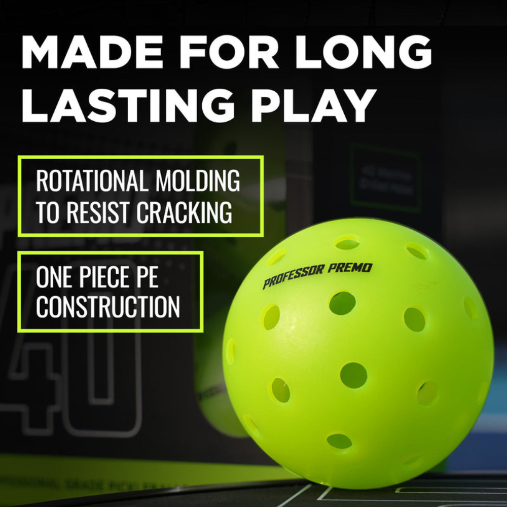 Professor Pickleball Outdoor Balls PREMO40 | Pro-Grade