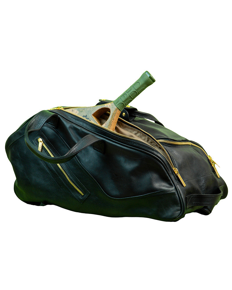 Cork Padel Leather Thermobag Black/Gold