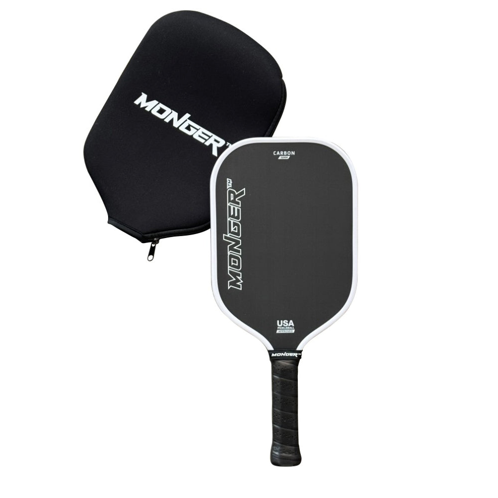 PickleballMonger Pickleball Carbon Power Pro Gen 2 Paleta de Pickleball | Blanco