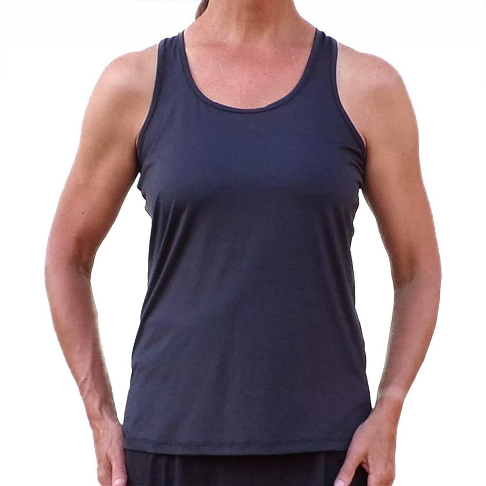 Camiseta sin mangas Picckleball Bella Racerback negra