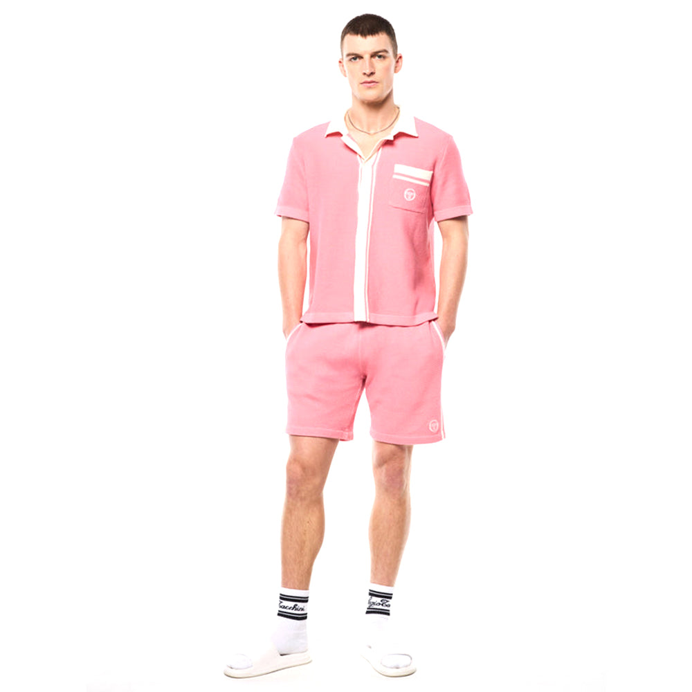 Sergio Tacchini Fratelli Crochet Cabana Polo | Geranium Pink