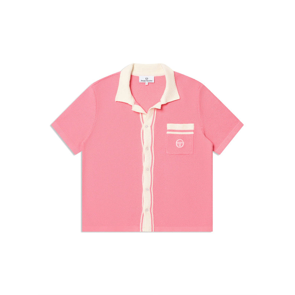 Sergio Tacchini Fratelli Crochet Cabana Polo | Geranium Pink