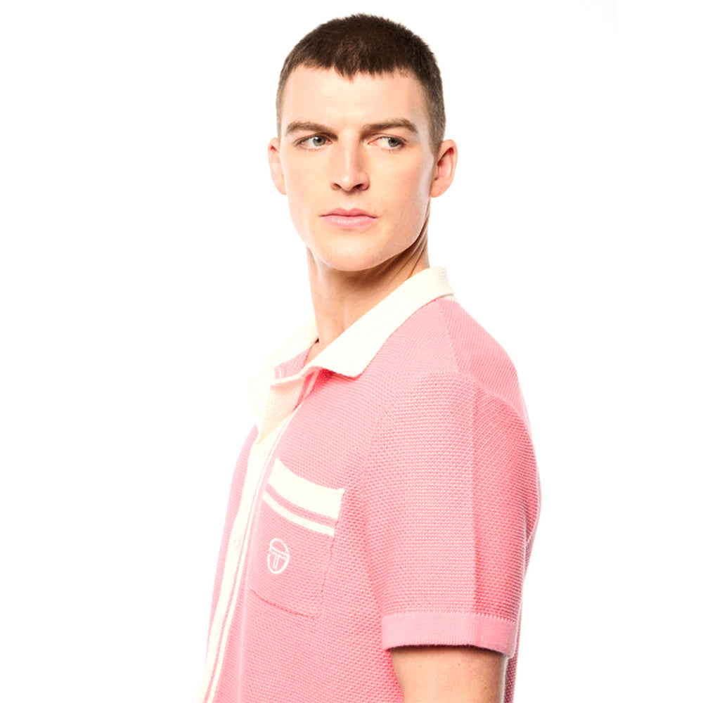 Sergio Tacchini Fratelli Crochet Cabana Polo | Geranium Pink