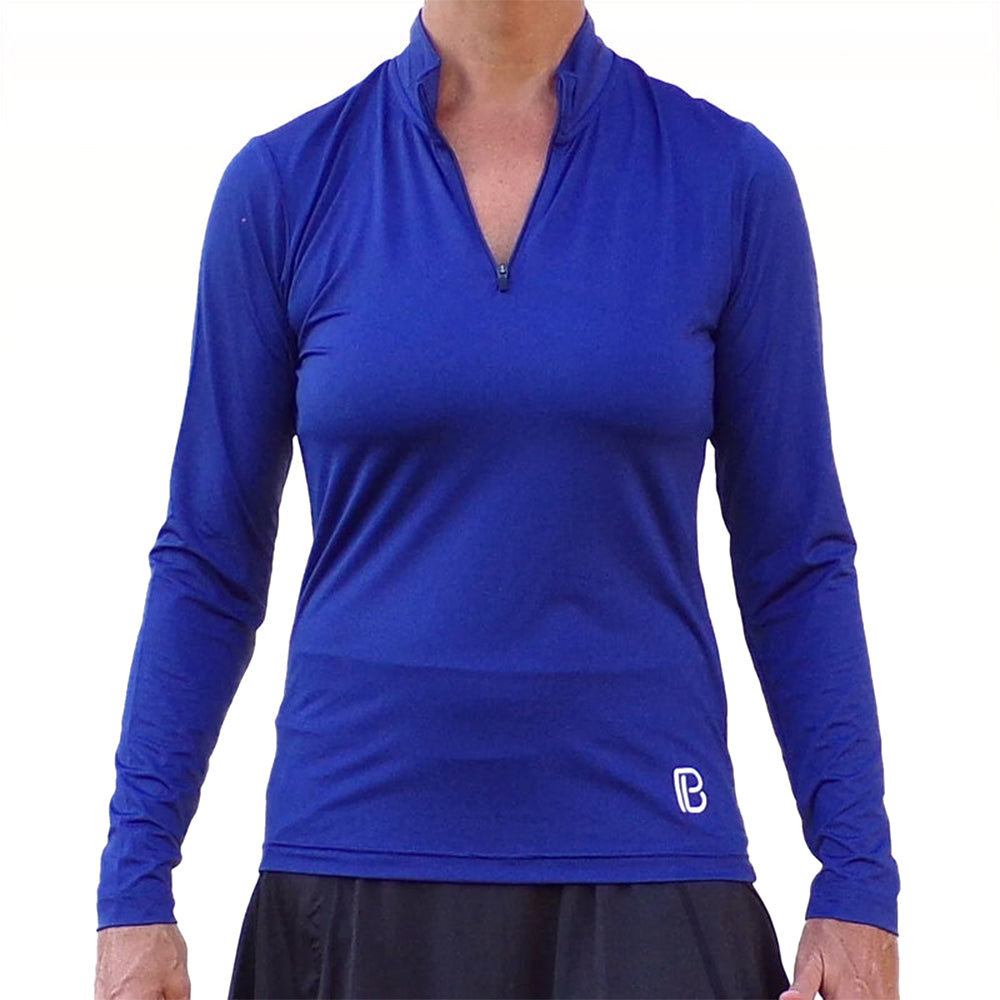 Picckleball Bella 1/4 Zip Manga Larga Marino