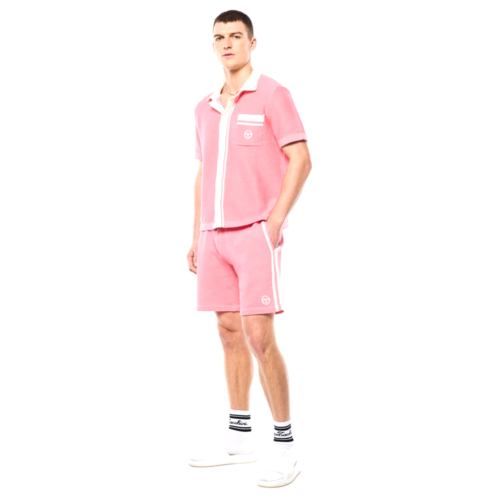 Sergio Tacchini Fratelli Crochet Cabana Polo | Geranium Pink