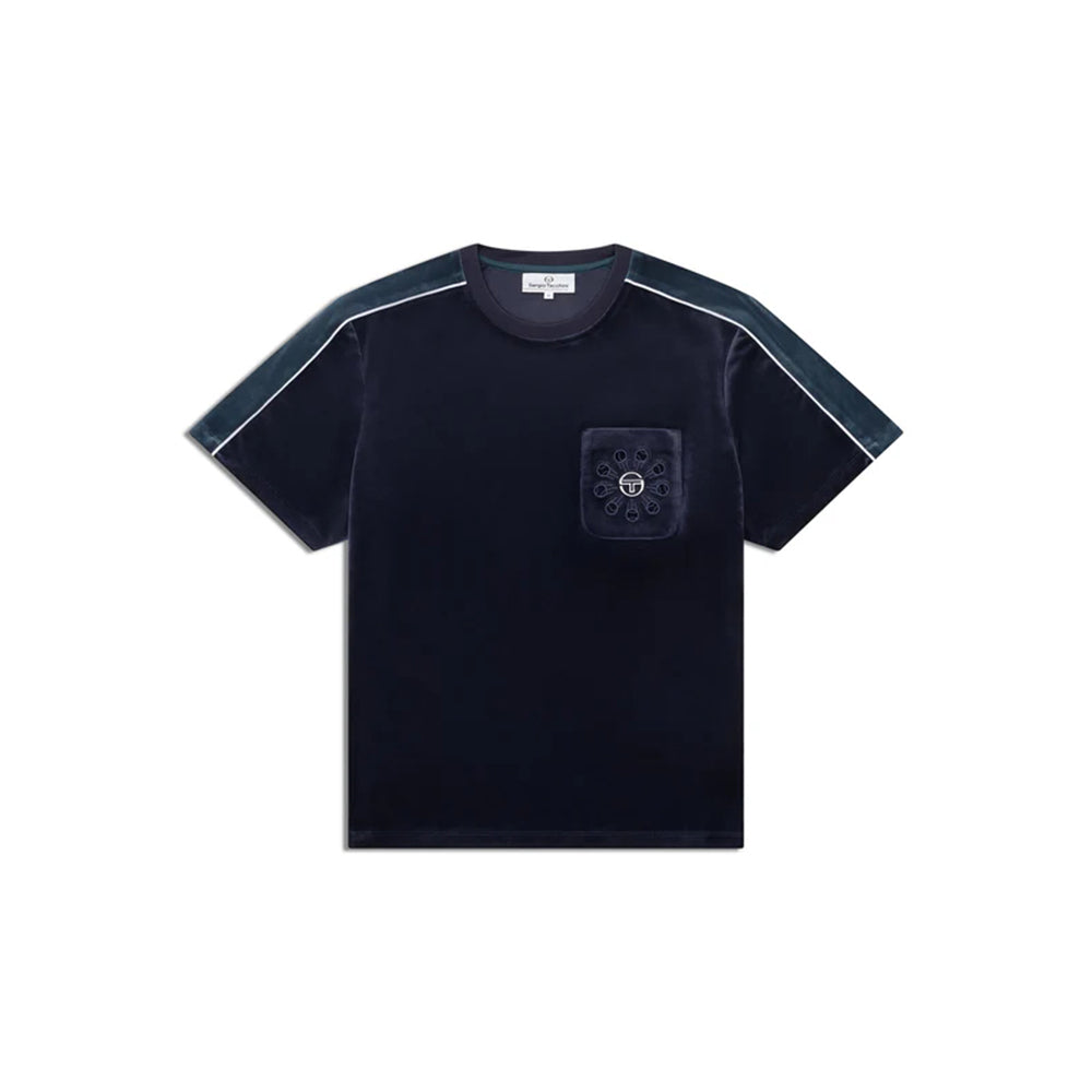 Sergio Tacchini Cresta Velour Pocket Shirt | Maritime Blue