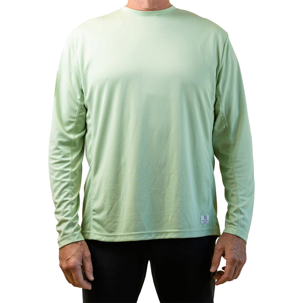 Camiseta de manga larga Picckleball Bella de hombre en verde humo