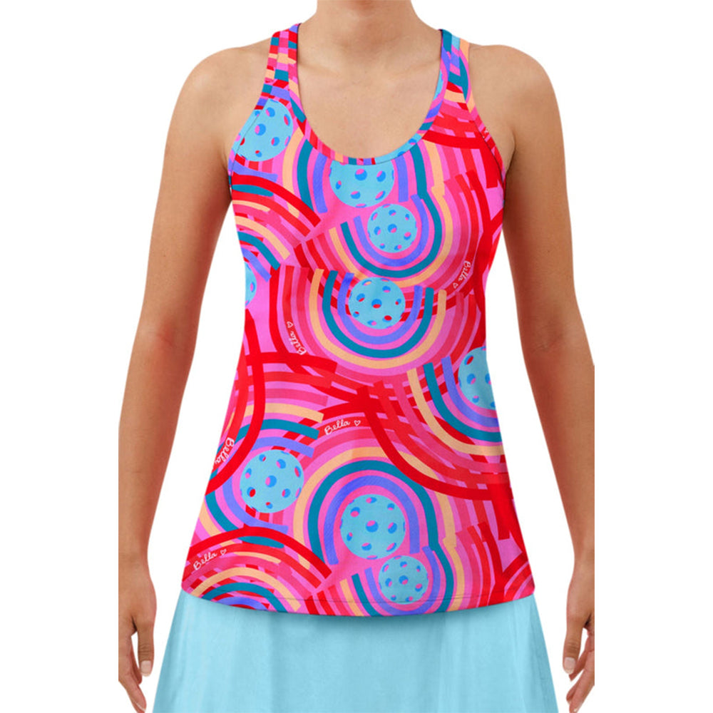Camiseta sin mangas espalda nadador Picckleball Bella Circle