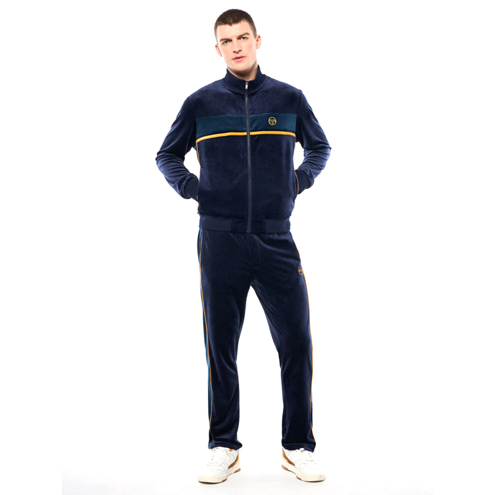 Chaqueta de chándal Sergio Tacchini Forato Velour | Azul marítimo