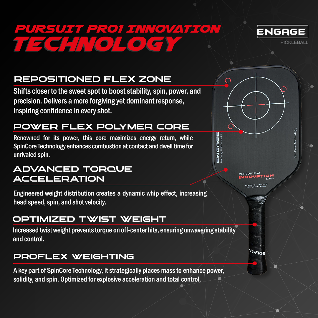 Pala de pickleball Engage Pickleball Pursuit Pro1 Innovation 12.7mm