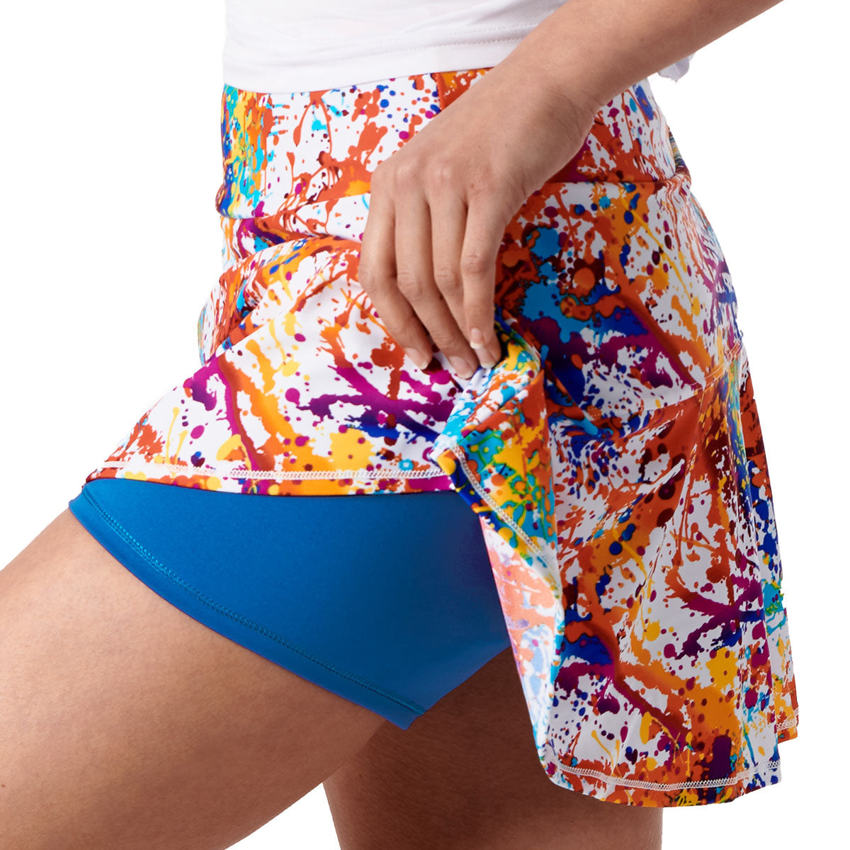 Queen Of The Court Splatter Paint Swing Skirt