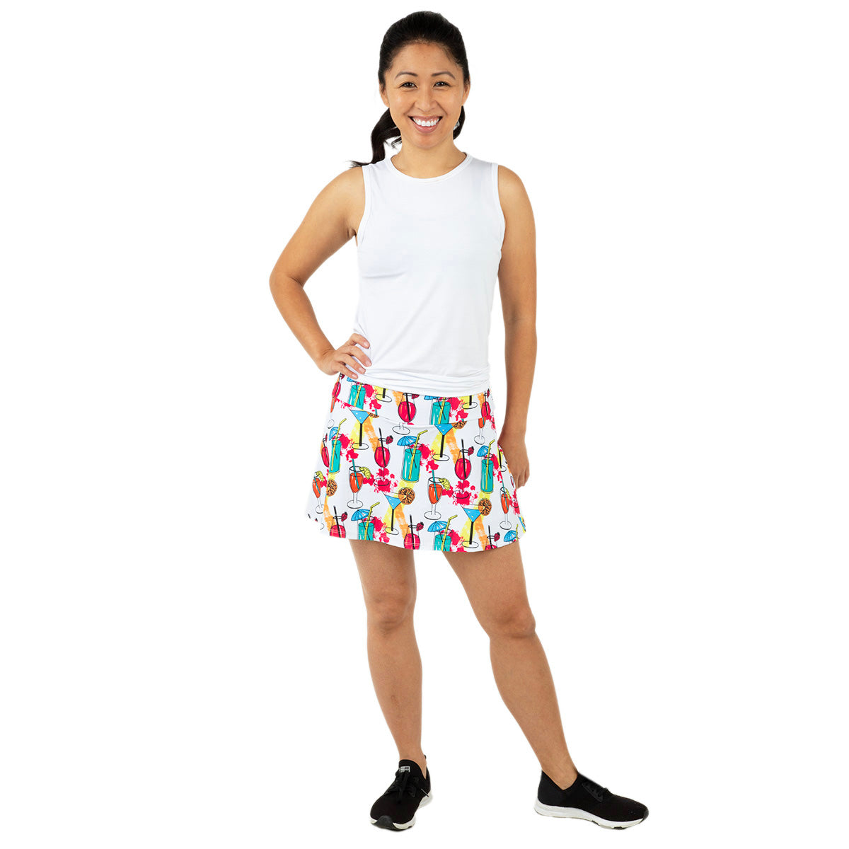 Queen Of The Court Cocktails On The Court Swing Skirt