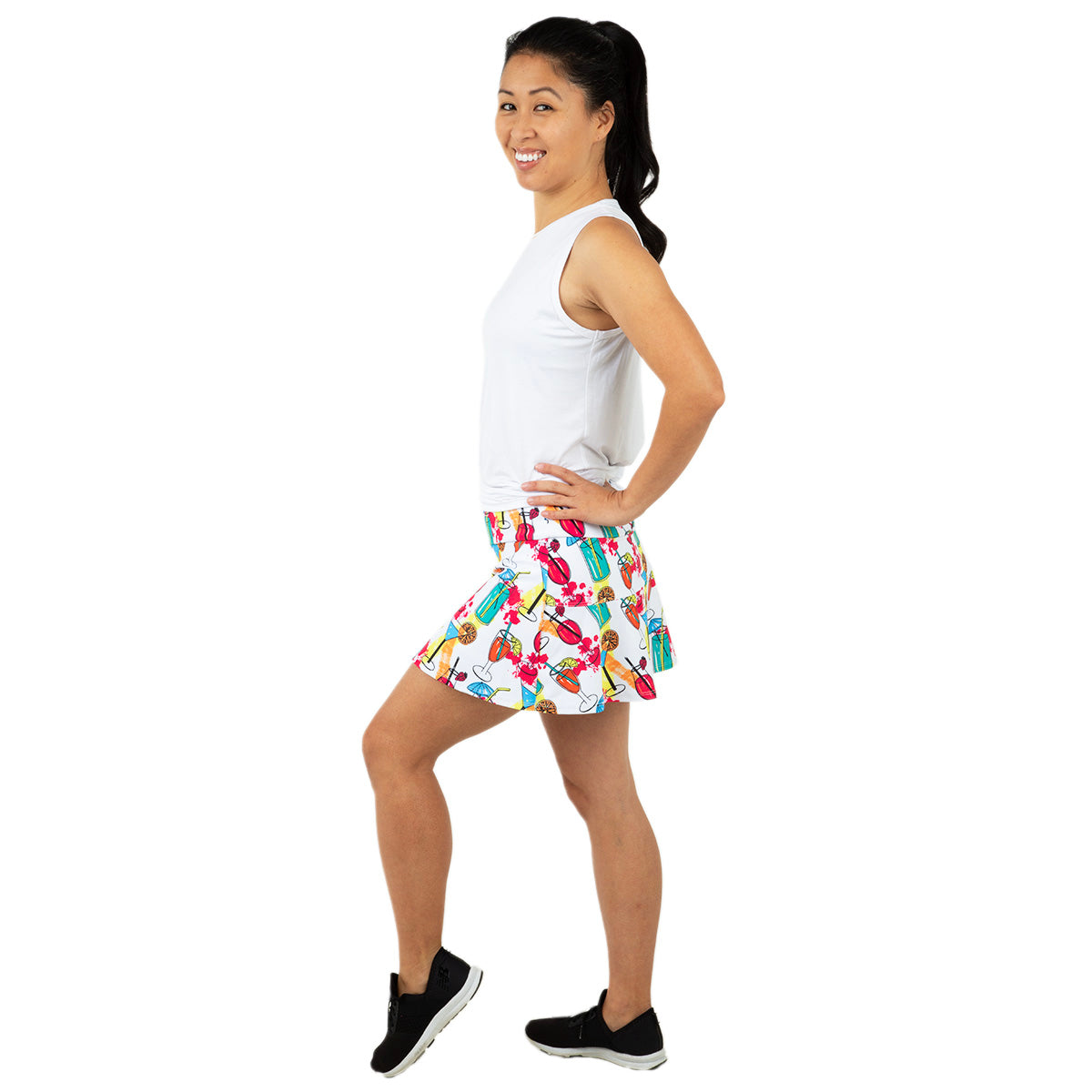 Queen Of The Court Cocktails On The Court Swing Skirt
