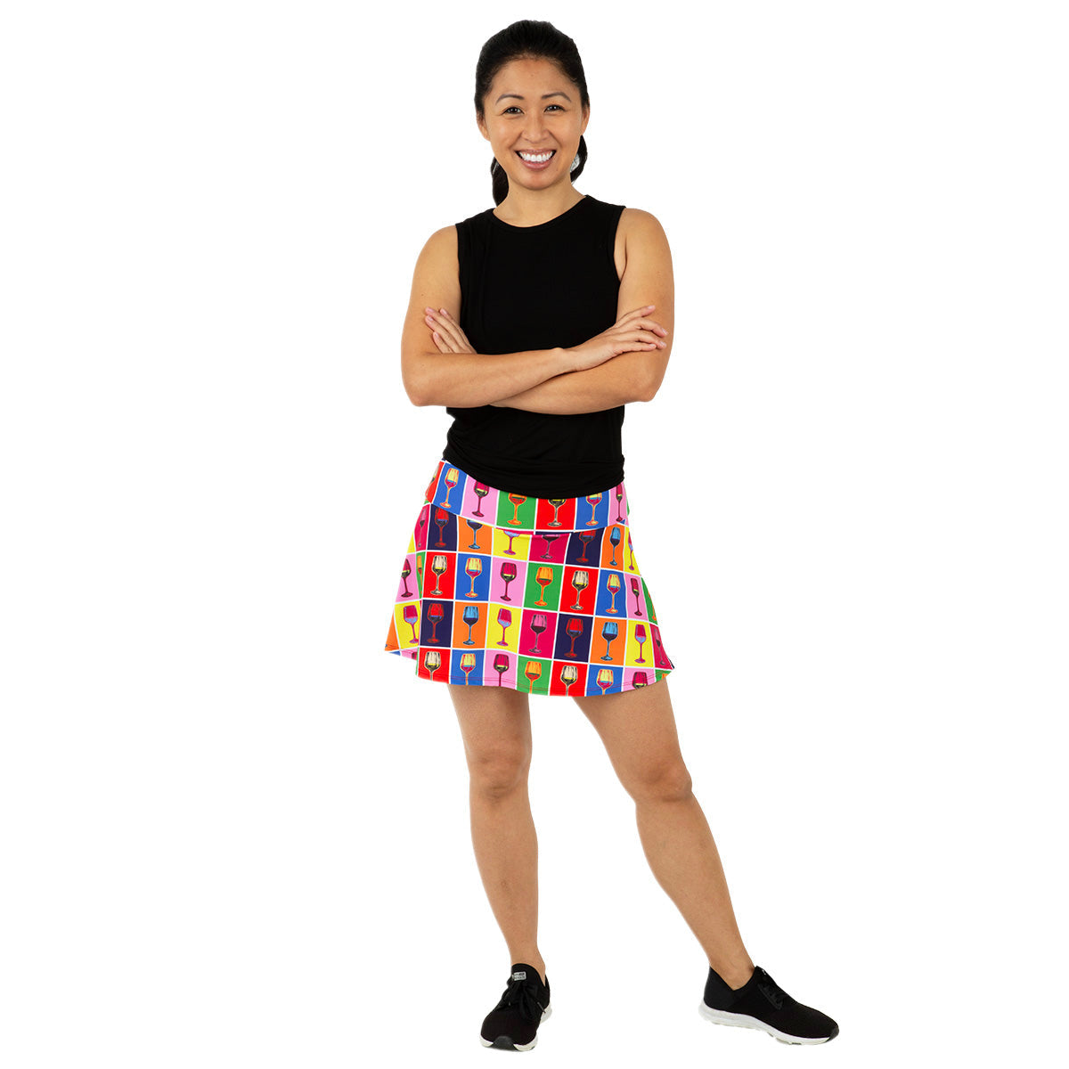 Queen Of The Court Red Winehol Swing Skirt