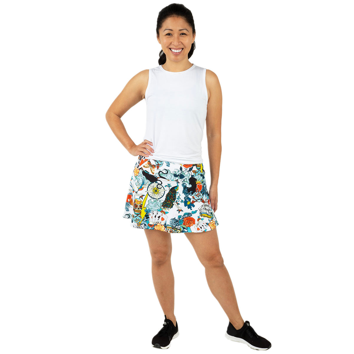 Queen Of The Court Tattoo Swing Skirt