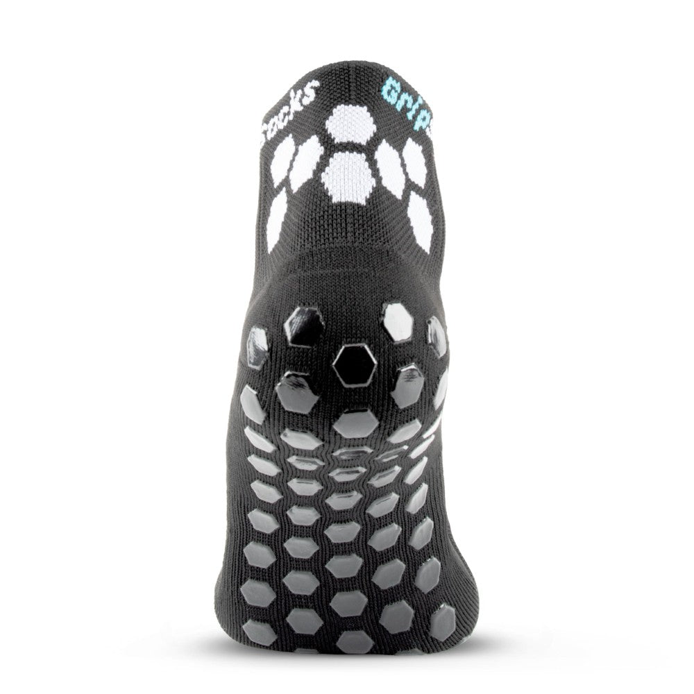 GripSocks for Tennis - 1/4 Crew Height - Black