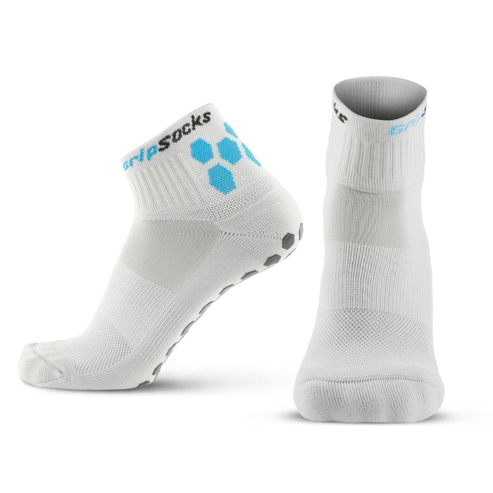 GripSocks for Tennis - 1/4 Crew Height - Gray