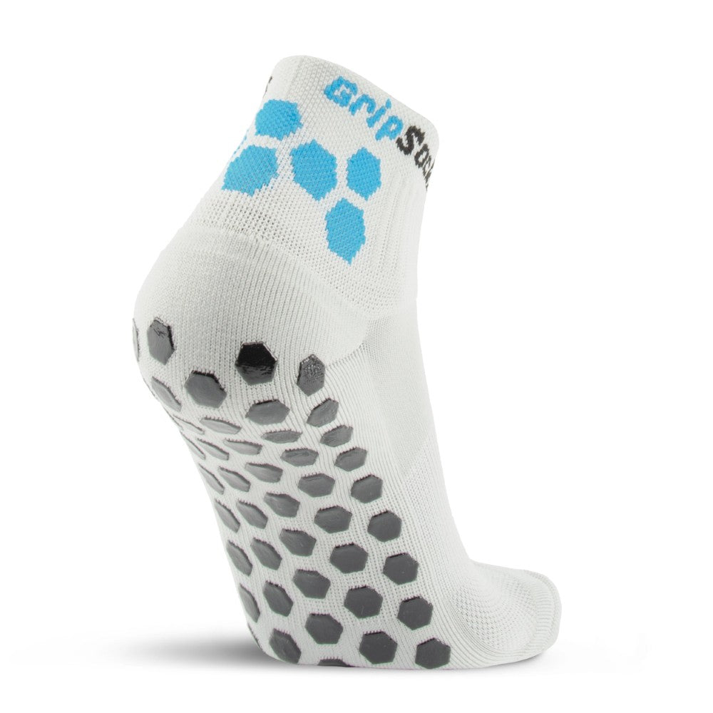 Athletic Socks with Grips - 1/4 Crew - Gray