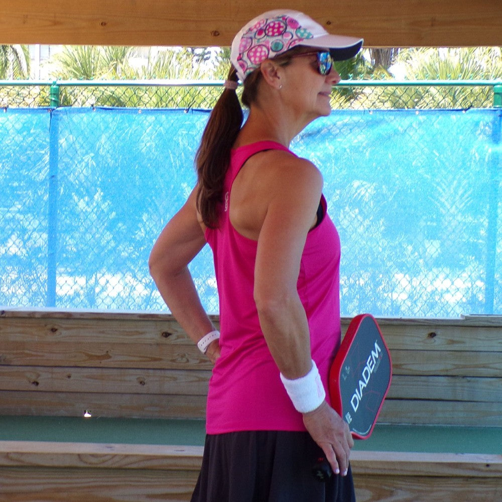 Camiseta de tirantes Picckleball Bella Racerback Rosa