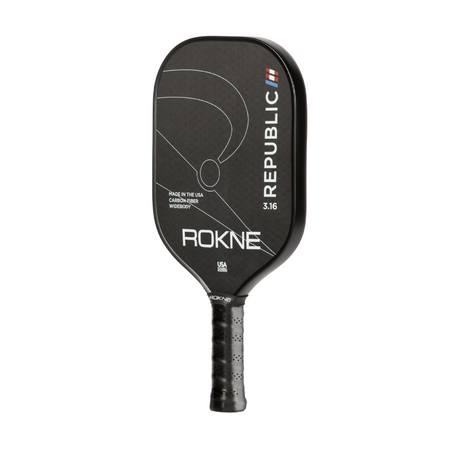 Rokne Pickleball Paddle Republic 3.16 - Raw Carbon Fiber
