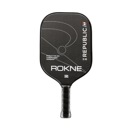 Rokne Pickleball Paddle Republic 3.16 - Raw Carbon Fiber