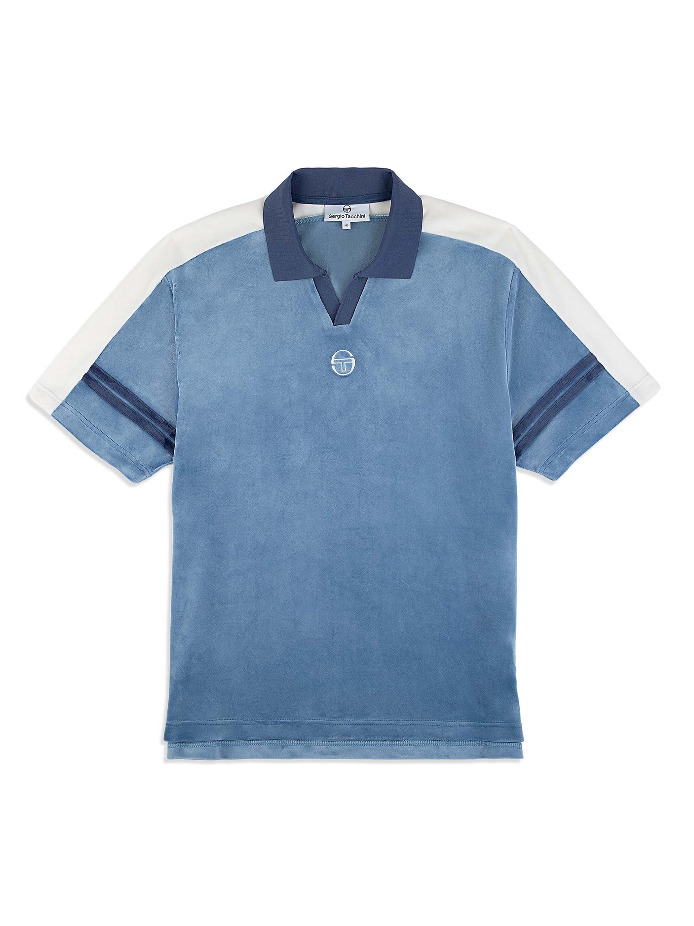 Sergio Tacchini Cielo Velour Polo - Faded Denim