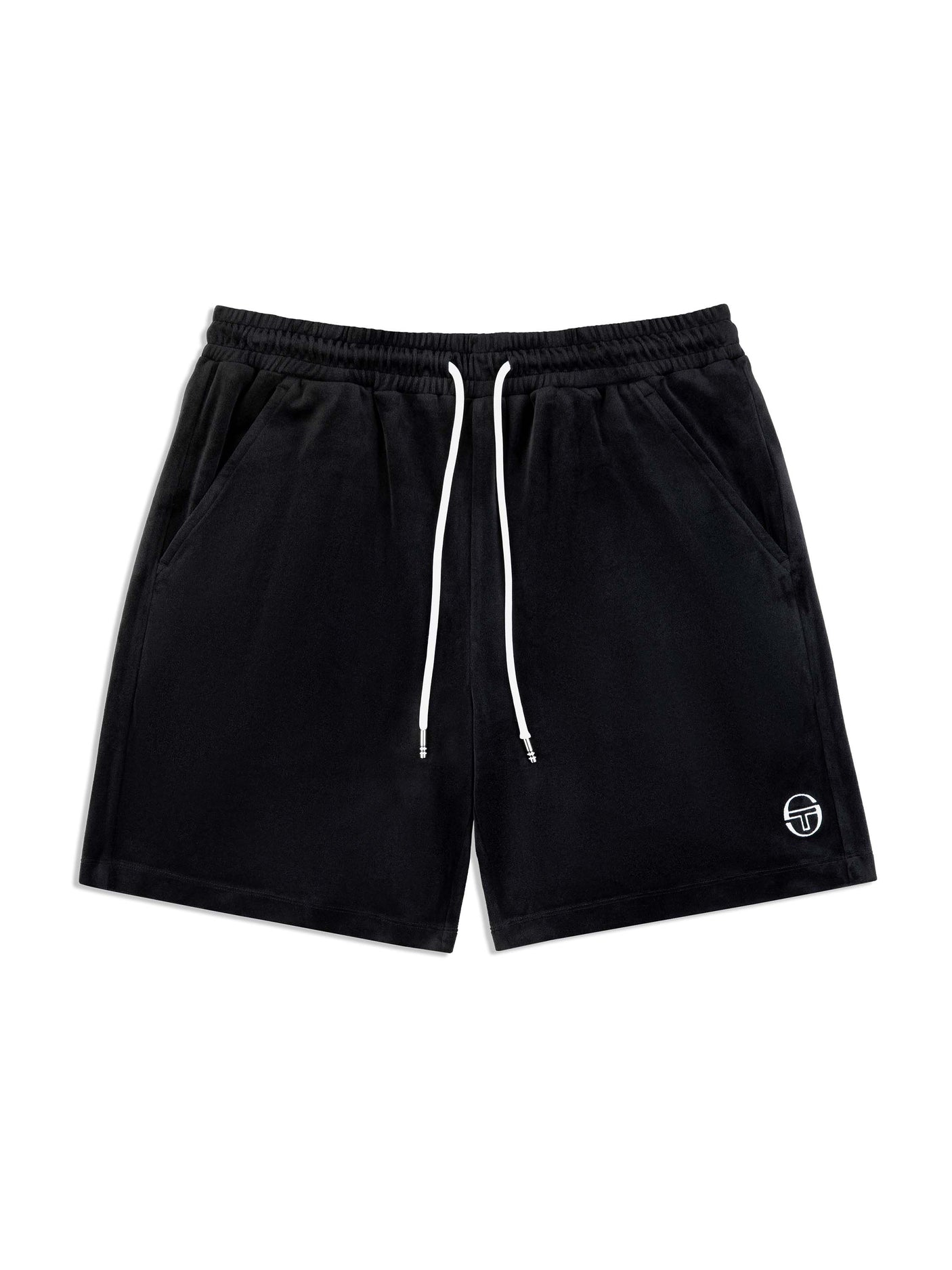 Sergio Tacchini Renzo Velour Shorts - Black Beauty