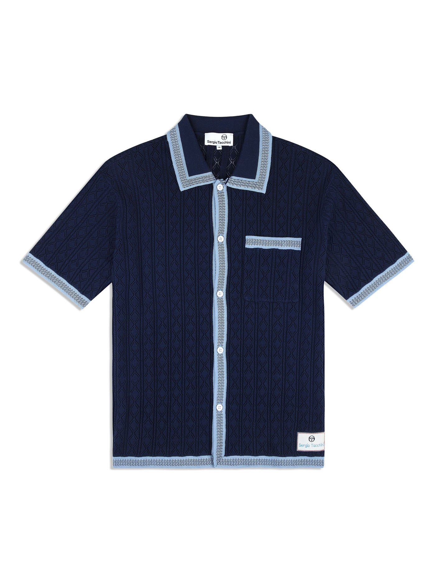 Sergio Tacchini Aldo Pointelle Polo - Maritime Blue