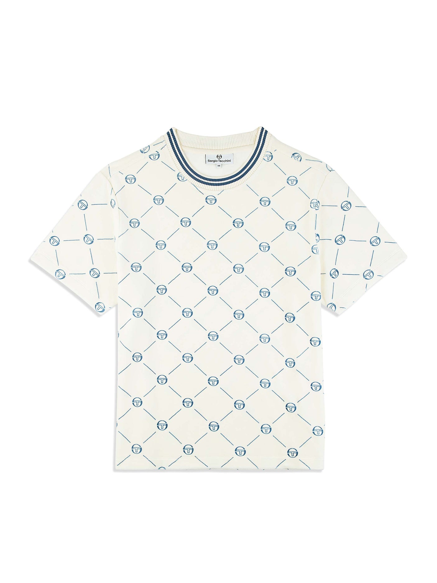 Sergio Tacchini Cosimo Velour T -Shirt - Gardenia