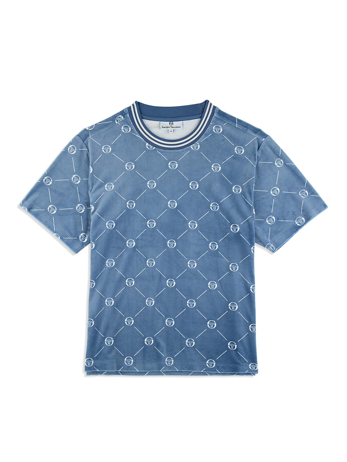 Sergio Tacchini Cosimo Velour T -Shirt - Faded Denim