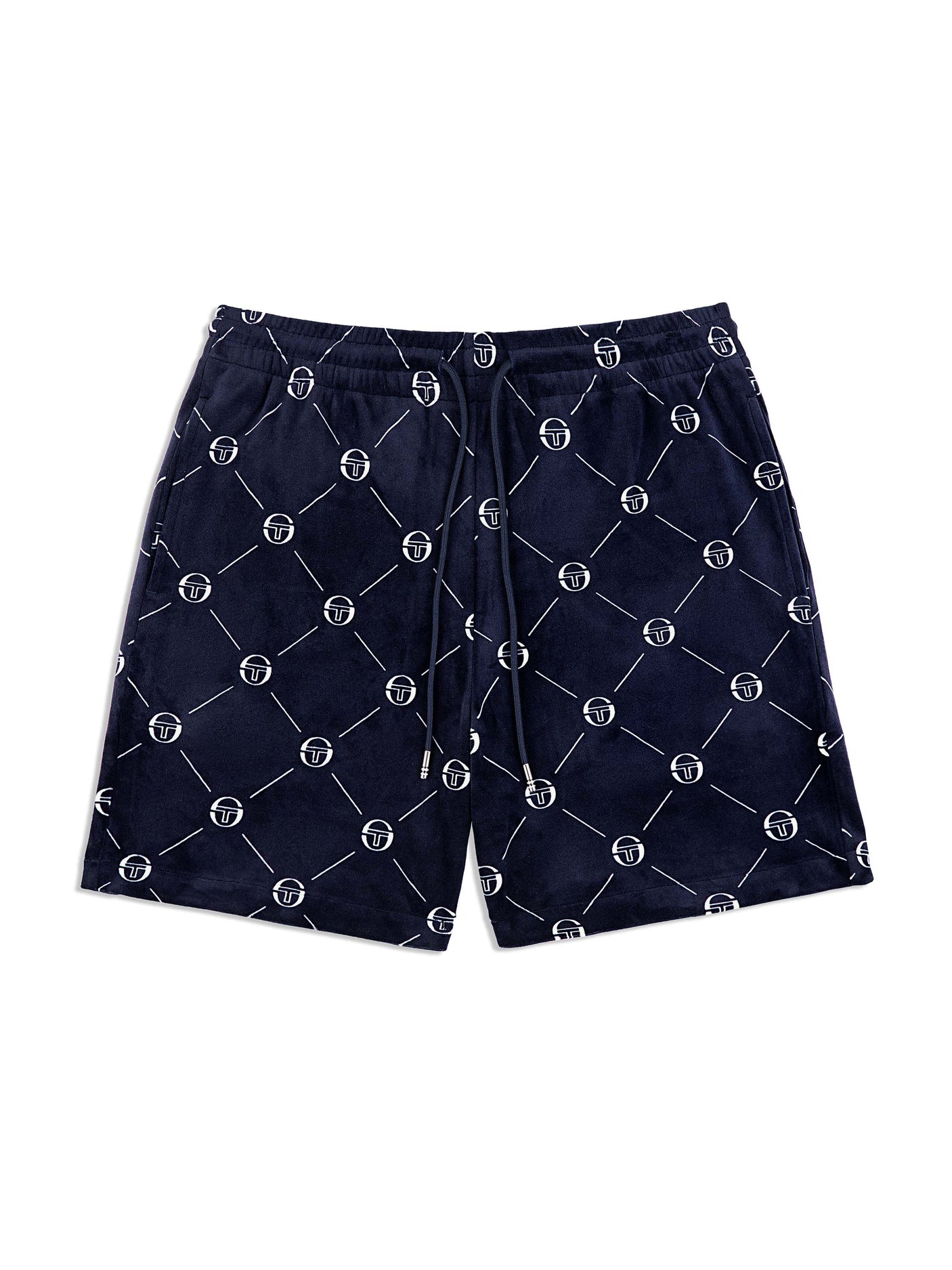 Sergio Tacchini Cosimo Velour Shorts- Maritime Blue