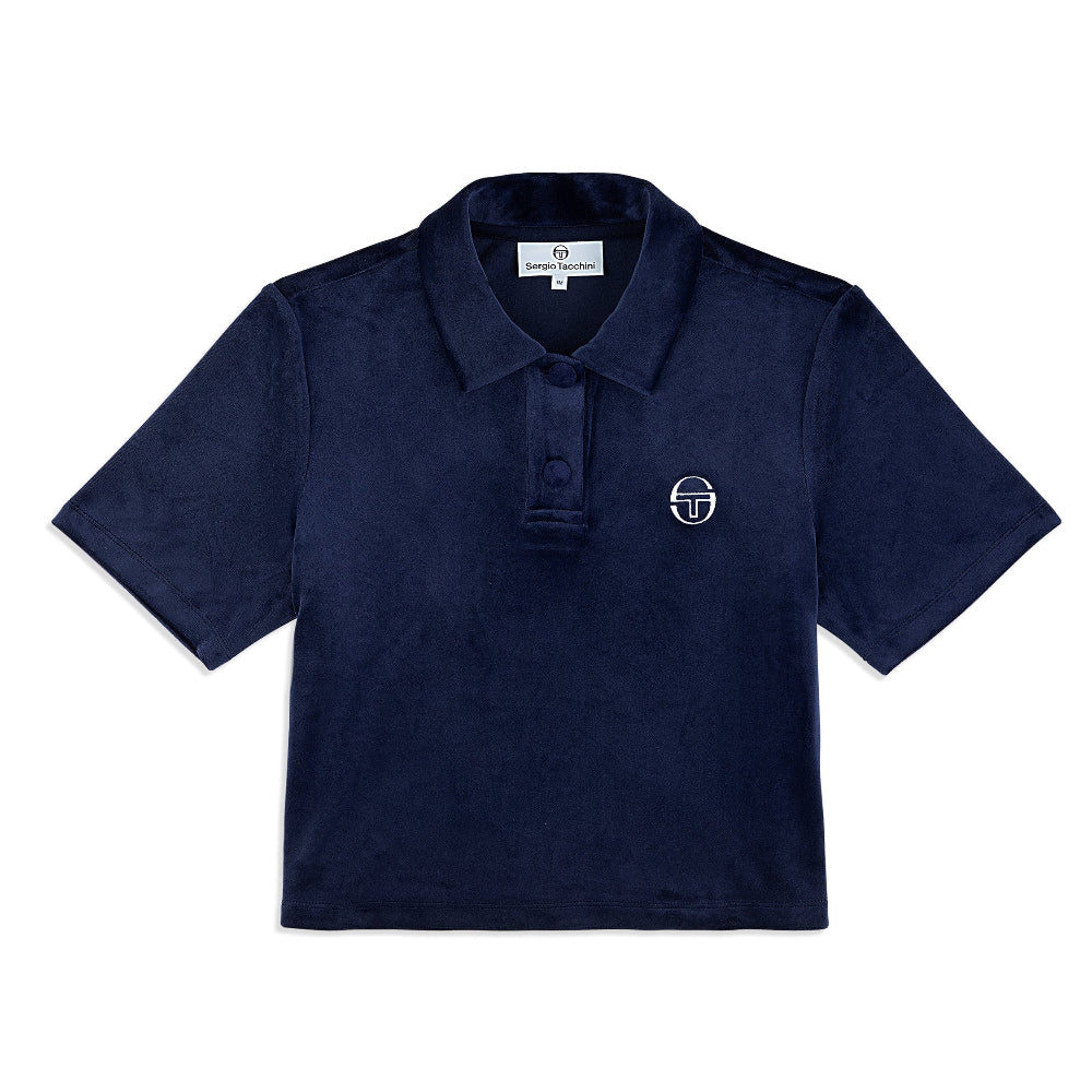 Sergio Tacchini Adele Velour Polo - Maritime Blue