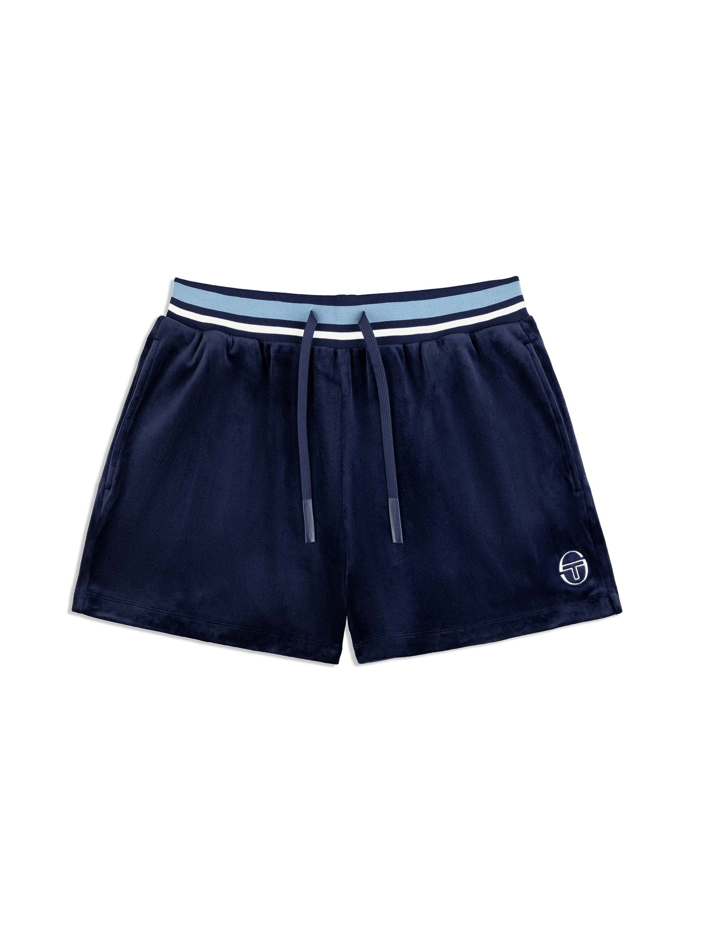 Sergio Tacchini Adele Velour Shorts - Maritime Blue
