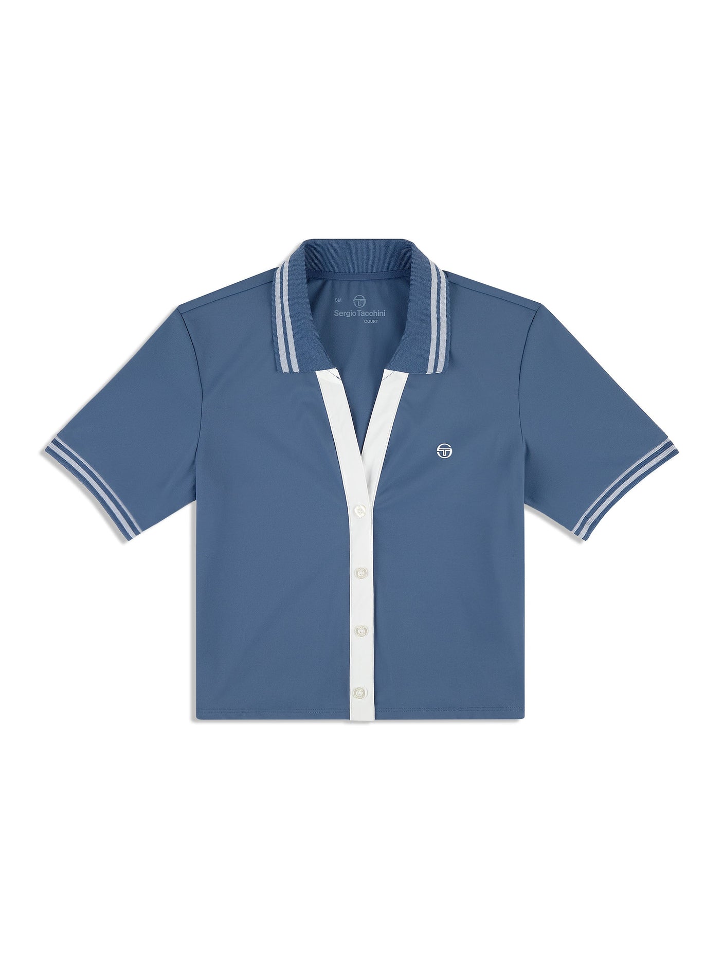 Sergio Tacchini Idalia Cropped Polo - Blue Indigo