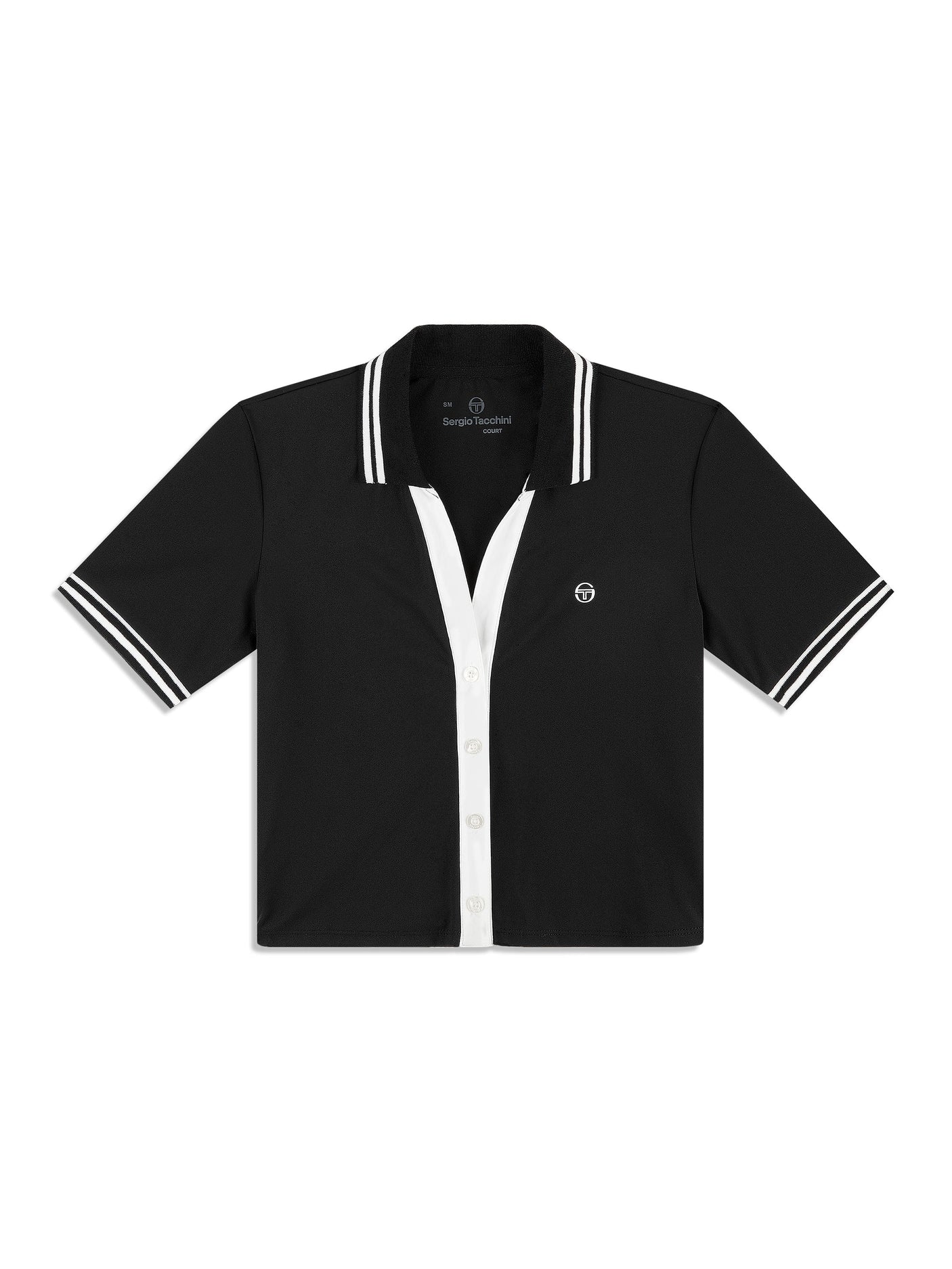 Sergio Tacchini Idalia Cropped Polo - Black Beauty