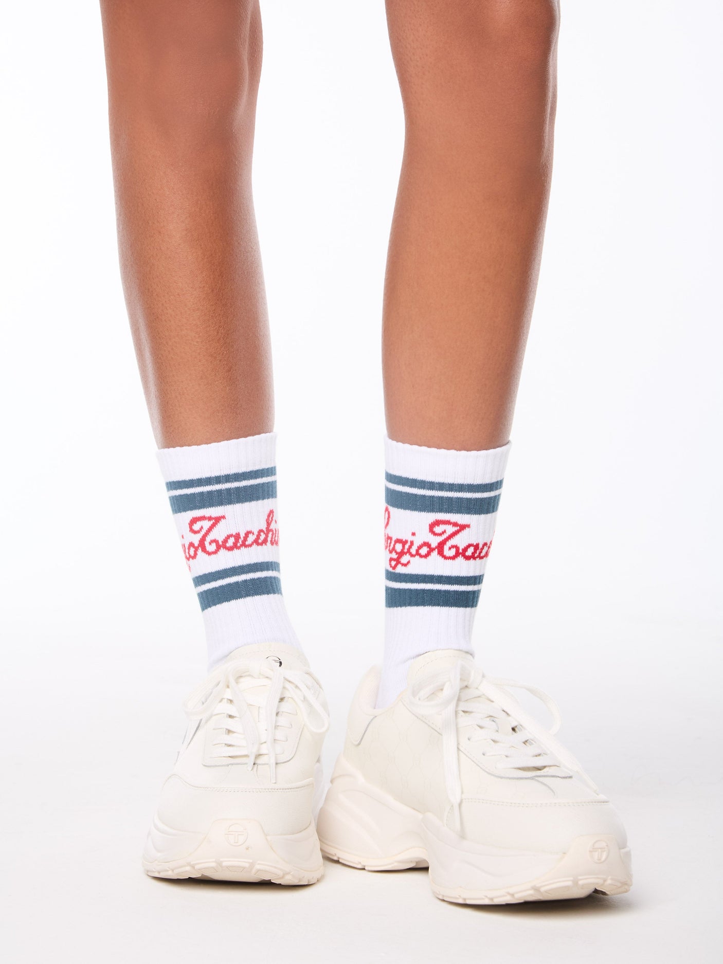 Calcetines Classico Script-Blanco Brillante