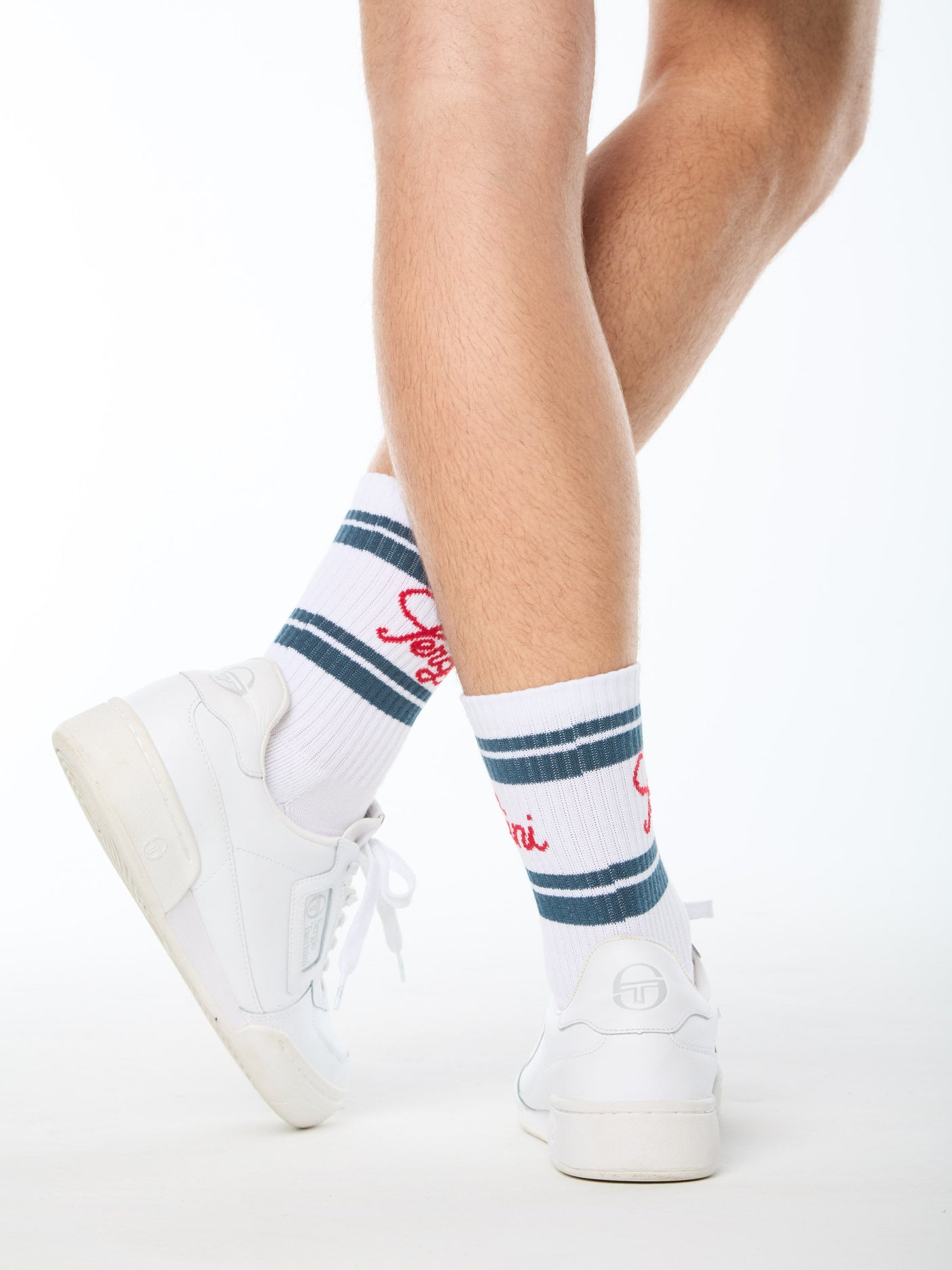 Calcetines Classico Script-Blanco Brillante