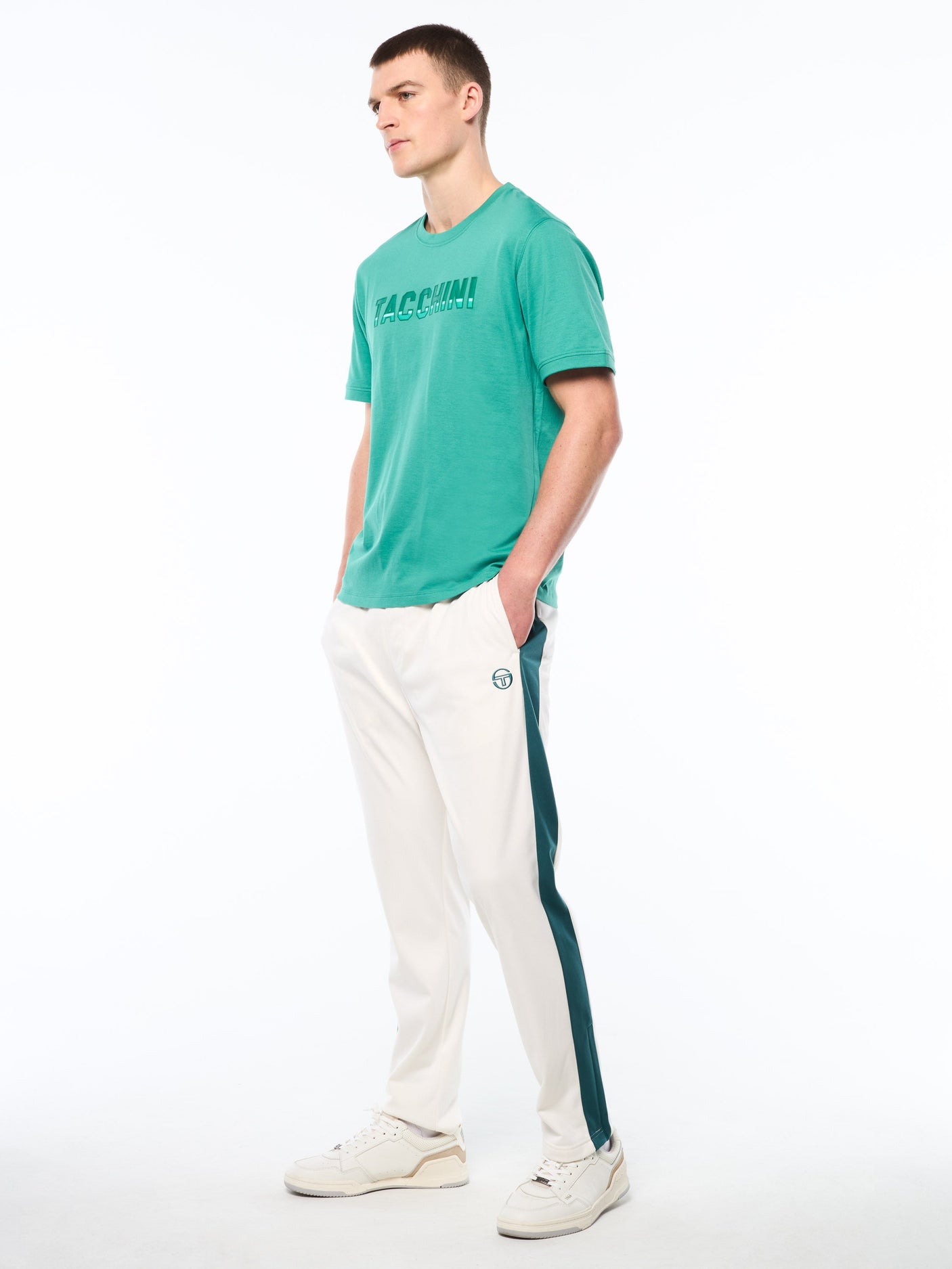 Camiseta de rayas - Verde botella
