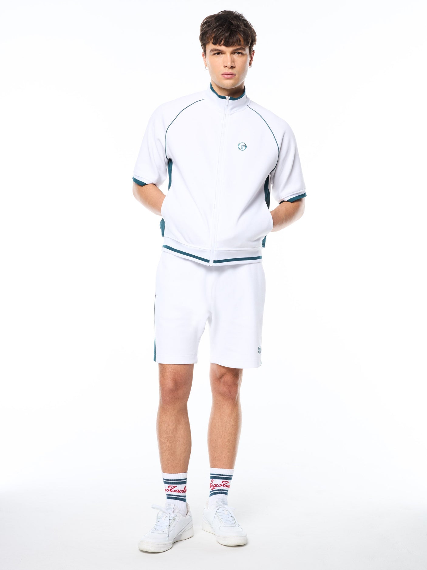 Chaqueta de chándal de manga corta Pannello - Blanco Brillante
