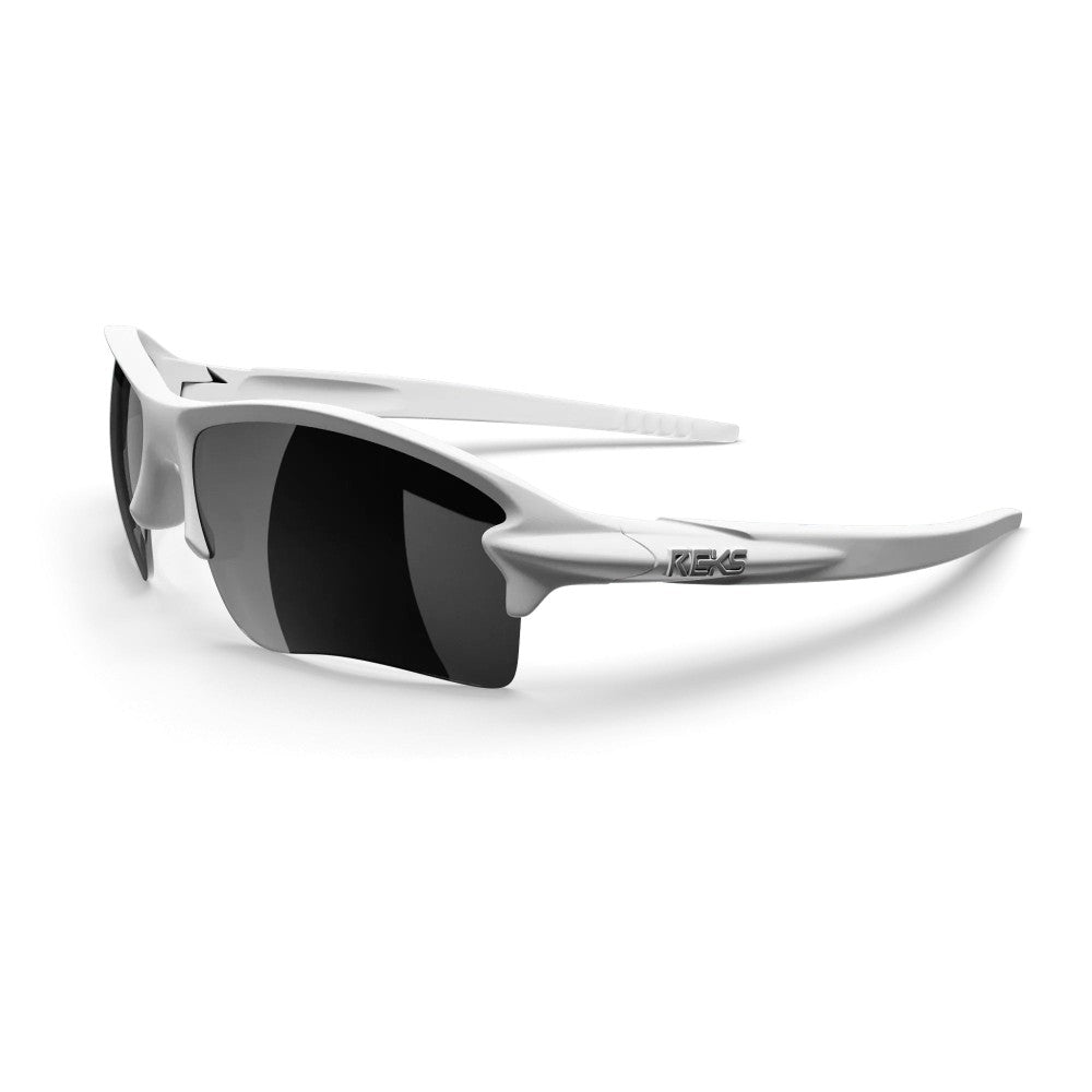 Reks White Sling Blade Prescription Polarized Polycarbonate Sunglasses