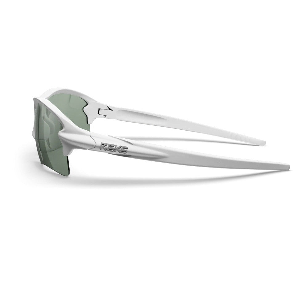 Reks White Sling Blade Prescription Polycarbonate Sunglasses