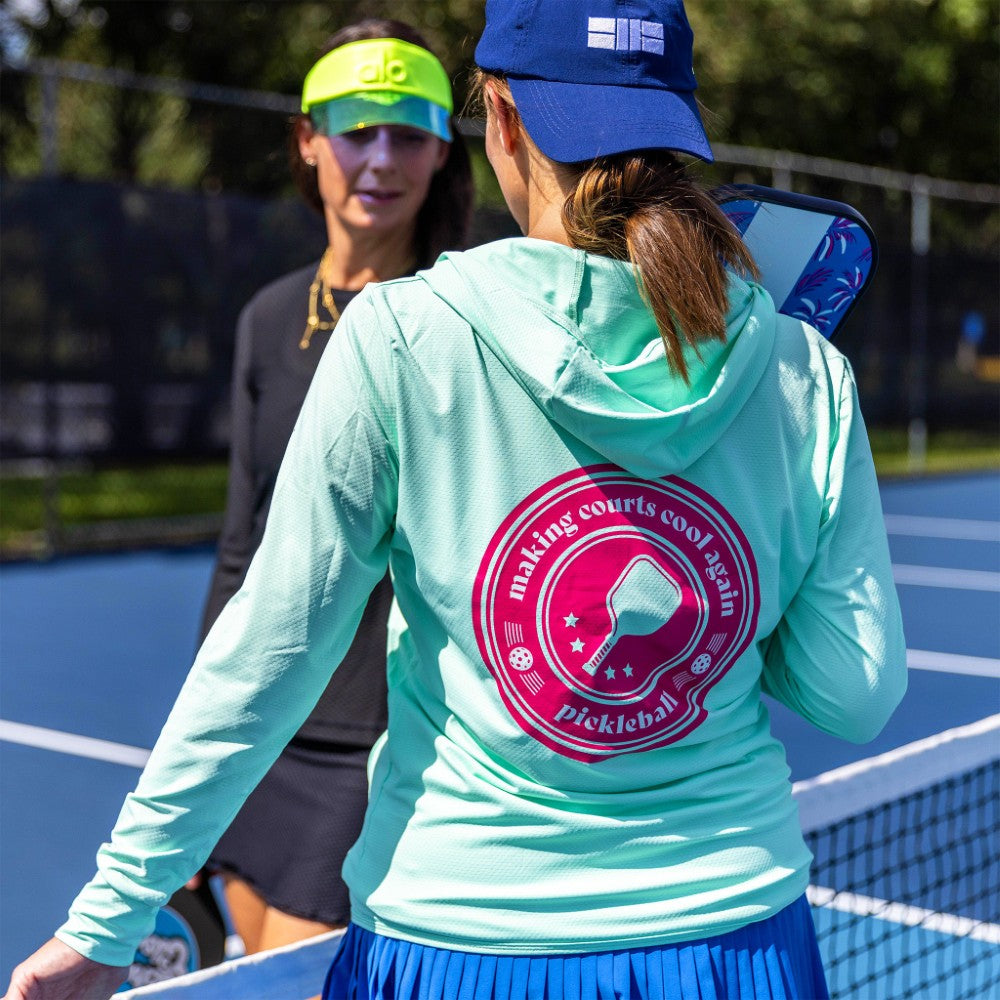 Swinton Pickleball - Mint Zip-Front Sun Hoodie
