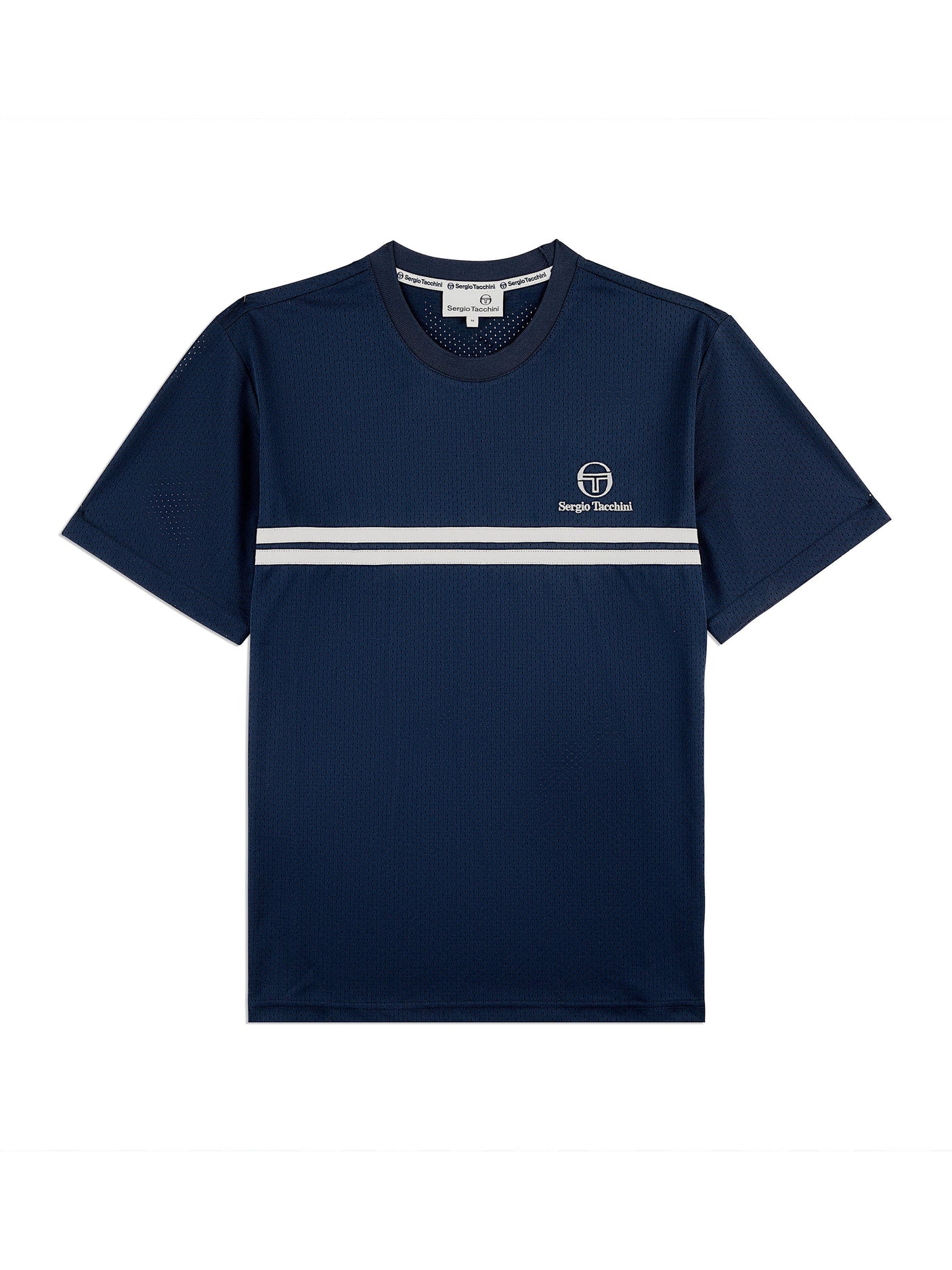 Sergio Tacchini Giacomo Mesh T -Shirt - Maritime Blue/ Gray