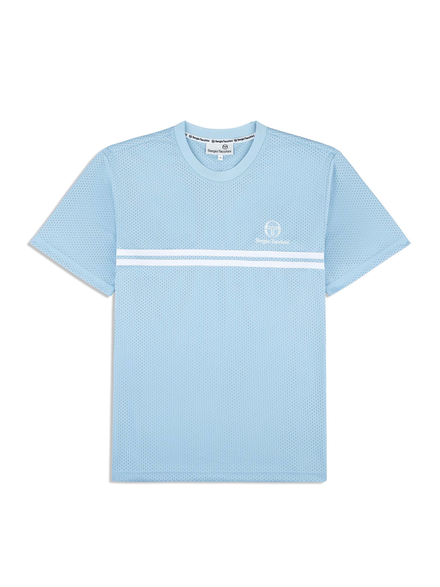 Sergio Tacchini Giacomo Mesh T -Shirt - Dutch Canal/ White