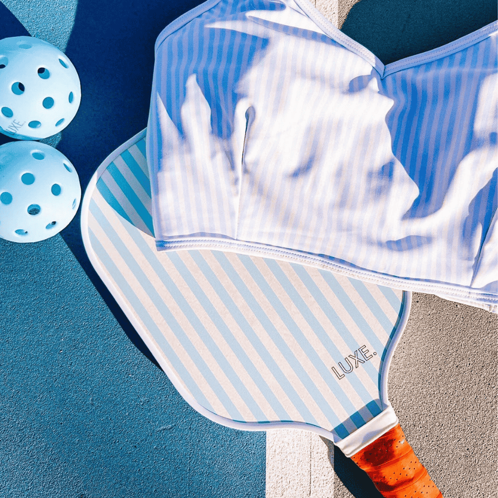 Luxe Pickleball Paddle Kortni Jeane Blue Lines